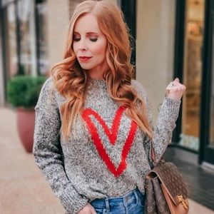 EUC LOFT Valentines Day sweater, size medium